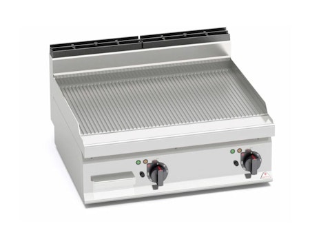 Stekbord Räfflad 9,6kW, 800x714 mm, BERTOS