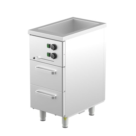 Värmeskåp med vattenbad 400x650x900mm (1xGN 1/1-150+2 lådor GN 1/1-150 ) KLH-402, COOLPART