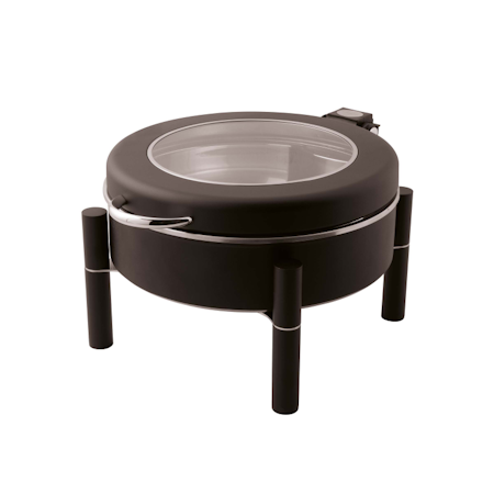 Chafing Dish induktion D:30cm svart med glaslock,  SAMBONET