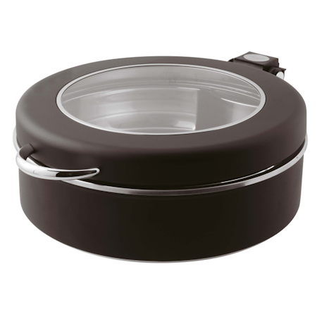 Chafing Dish induktion D:40cm svart med glaslock, SAMBONET