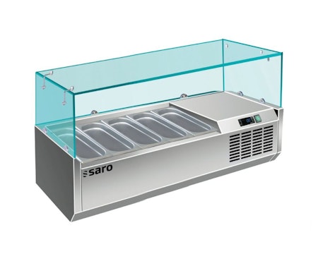 Kylränna 1200x335mm Med Glastopp,5x1/4 GN VRX 1200/330, SARO