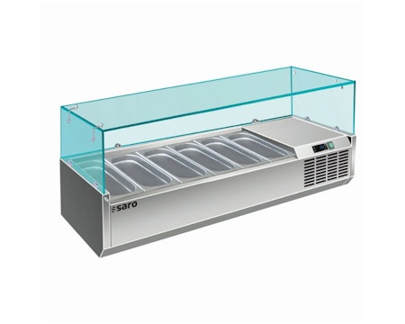 Kylränna 1400x335mm Med Glastopp,6x1/4 GN+GN 1/2 VRX 1400/330, SARO