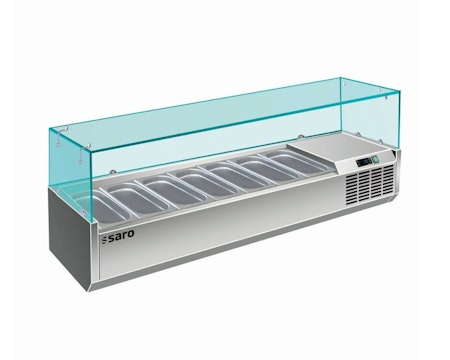 Kylränna 1500x335mm Med Glastopp,7x1/4 GN VRX 1500/330, SARO