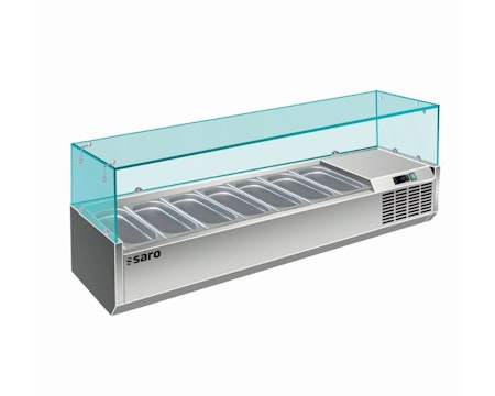 Kylränna 1600x335mm Med Glastopp,7x1/4 GN VRX 1600/330, SARO