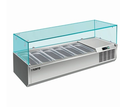 Kylränna 1500x395mm Med Glastopp,6x1/3 GN VRX 1500/380, SARO