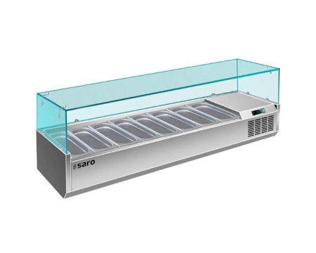 Kylränna 1800x335mm Med Glastopp,8x1/4 GN VRX 1800/330, SARO