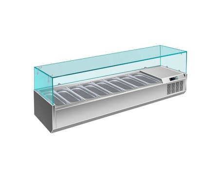 Kylränna 1800x395mm Med Glastopp,8x1/3 GN VRX 1800/380, SARO