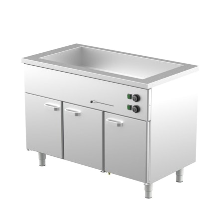 Värmeskåp med vattenbad 1200x650x900mm (3xGN 1/1-150+ 3 skåp GN1/1) KLH-1230, COOLPART