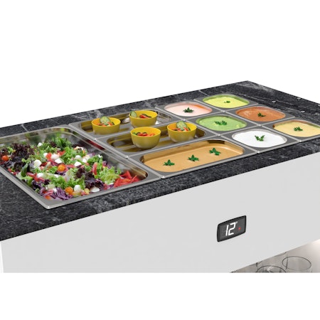 Buffestation Kall BUF65 Utan överhylla, 3xGN 1/1-65mm, 1300x700x875mm,SAYL