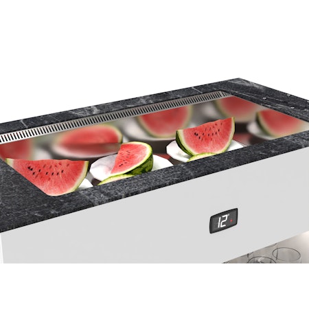 Buffestation Kall BUF150F Utan överhylla, VENTILERAD kylbrunn 150mm djup,1300x700x875mm,SAYL