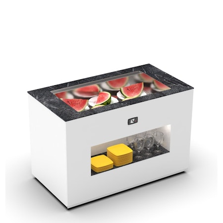 Buffestation Kall BUF150F Utan överhylla, VENTILERAD kylbrunn 150mm djup,1300x700x875mm,SAYL