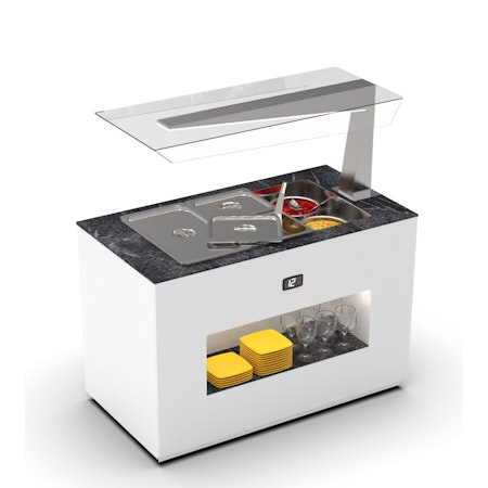 Buffestation Kall BUF150A/150A-1, Sidoöverhylla H/V, 3xGN1/1-150mm, 1300x700x1400mm,SAYL