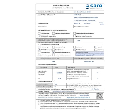 Bänk kylmonter SELF 125K, fram+bak skjutbar, 702x568x686mm, SARO