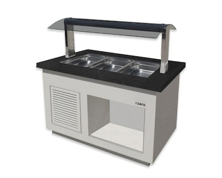 Kall buffévagn PREMIUM LINE SB-K130 Vit, 3xGN1/1-150, 1300x880x1350mm, SARO