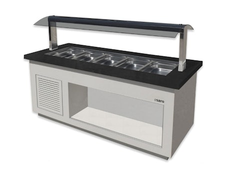 Kall buffévagn PREMIUM LINE SB-K200 vit, 5xGN1/1, 2000x880x1350mm, SARO