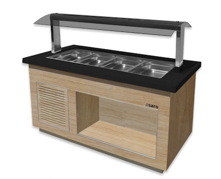 Varm buffévagn PREMIUM LINE SB-H170 OAK, 4xGN1/1-150, 1700x880x1350mm, SARO