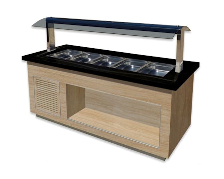Varm buffévagn PREMIUM LINE SB-H200 OAK, 5xGN1/1-150, 2000x880x1350mm, SARO