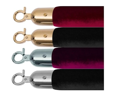 SAMMET Rep AF Serien 1500mm, Rep:Svart/Röd - Krock:Silver/Guld, SARO