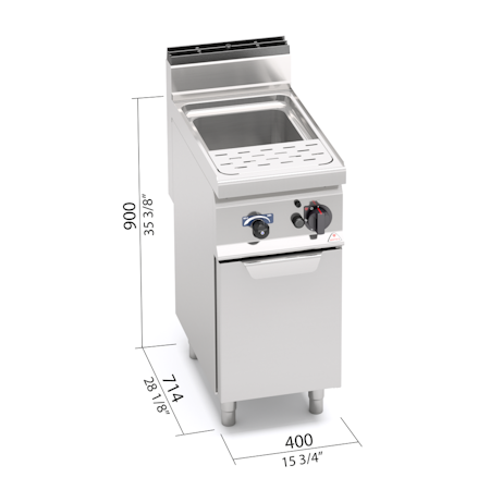 Pastakokare MACROS 700, GAS-10kW 400x714x900mm, BERTOS