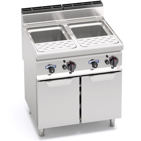 Pastakokare MACROS 700 Dubbel, GAS-20kW 800x714x900mm, BERTOS