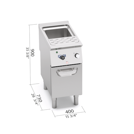 Pastakokare S700, EL 3Fas-8kW 400x730x900mm, BERTOS