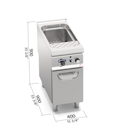 Pastakokare S900, 3Fas EL-10kW 400x900x900mm, BERTOS