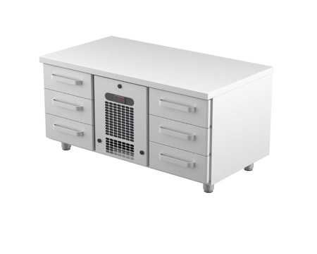 Grillkylbänk VLG Serien i 4 VARIANTER Med SKÅP Eller LÅDOR, 1200x650x600mm, COOLPART
