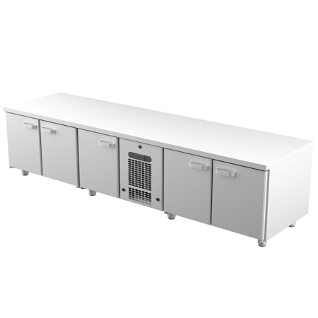 Grillkylbänk VLG Serien i 4 VARIANTER Med SKÅP Eller LÅDOR, 2400x650x600mm, COOLPART