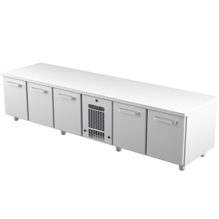 Grillkylbänk VLG Serien i 4 VARIANTER Med SKÅP Eller LÅDOR, 2400x650x600mm, COOLPART