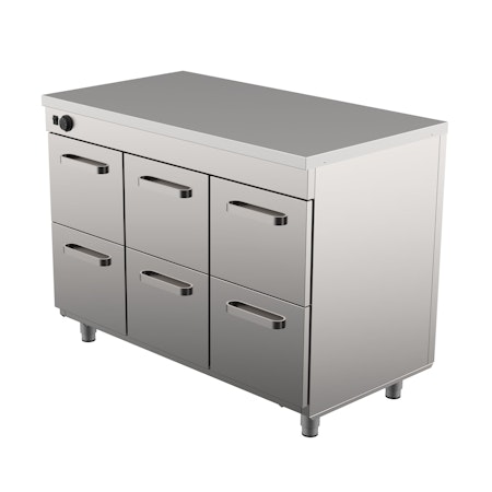Värmeskåp Med Neutral Toppskiva Med SKÅP Eller LÅDOR, LK Serien i 4 VARIANTER, 1200x650x900mm, COOLPART