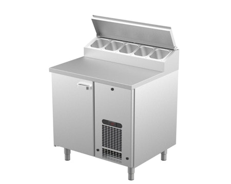 Bagerikylbänk PK-KLE i 3 VARIANTER, Valfri Toppskiva RFR/TRÄ/STEN, (Passande Plåtar: 400x600mm) 8800x730x900 , COOLPART
