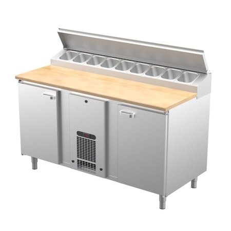 Bagerikylbänk PK-KLE i 3 VARIANTER, Valfri Toppskiva RFR/TRÄ/STEN, (Passande Plåtar: 400x600mm) 1600x730x900 , COOLPART