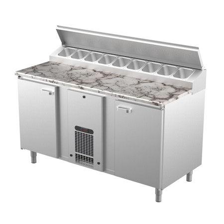 Bagerikylbänk PK-KLE i 3 VARIANTER, Valfri Toppskiva RFR/TRÄ/STEN, (Passande Plåtar: 400x600mm) 1600x730x900 , COOLPART