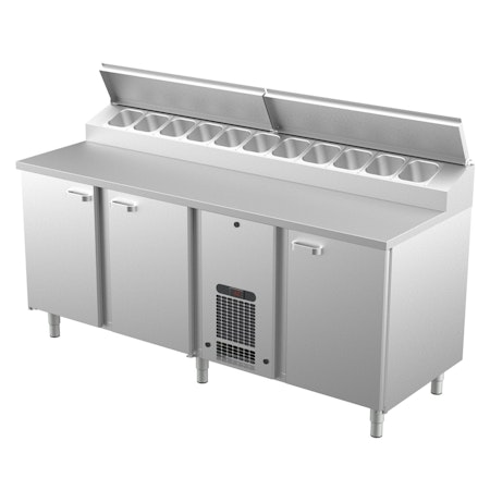 Bagerikylbänk PK-KLE i 3 VARIANTER, Valfri Toppskiva RFR/TRÄ/STEN, (Passande Plåtar: 400x600mm) 2000x730x900 , COOLPART