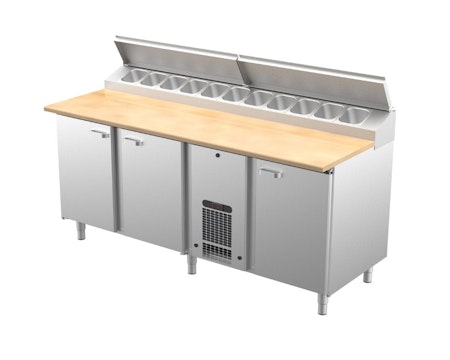 Bagerikylbänk PK-KLE i 3 VARIANTER, Valfri Toppskiva RFR/TRÄ/STEN, (Passande Plåtar: 400x600mm) 2000x730x900 , COOLPART