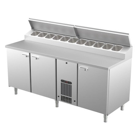 Bagerikylbänk PK-KLE i 3 VARIANTER, Valfri Toppskiva RFR/TRÄ/STEN, (Passande Plåtar: 450x600mm) 2000x730x900 , COOLPART