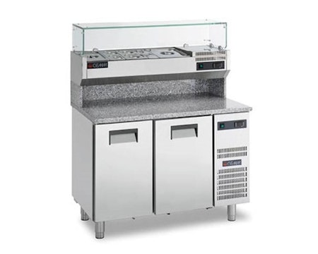 Pizzakylbänk SMR/12  Mått:1250x720x900, Passande Plåtar:400x600mm, GEMM
