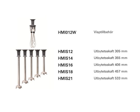 Utbytesskaft Till BigRig™ Stavmixer i 5 Storlekar, Hamilton beach