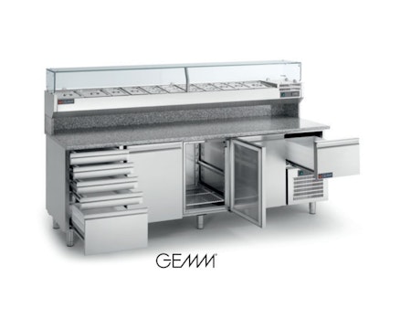 Pizzakylbänk Universal PC/270C Mått:26800x820x900, Passande Plåtar:400x600mm, GEMM