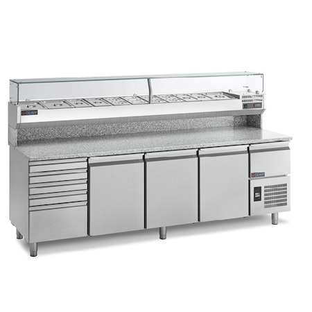 Pizzakylbänk Universal PC/270C Mått:26800x820x900, Passande Plåtar:400x600mm, GEMM