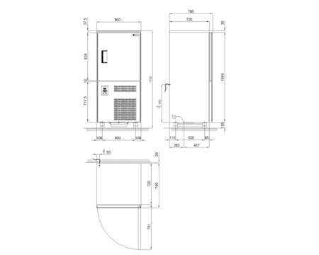 Blastchiller BCB/10 Green 10xGN1/1 eller PLåt 600x400mm, 800x820x1700 mm, GEMM
