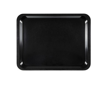 Bricka 43x33 cm (Lunch), Svart