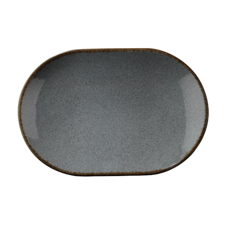 Blocho Pearl Colorx Tallrik halvdjup oval 28cm gråblå
