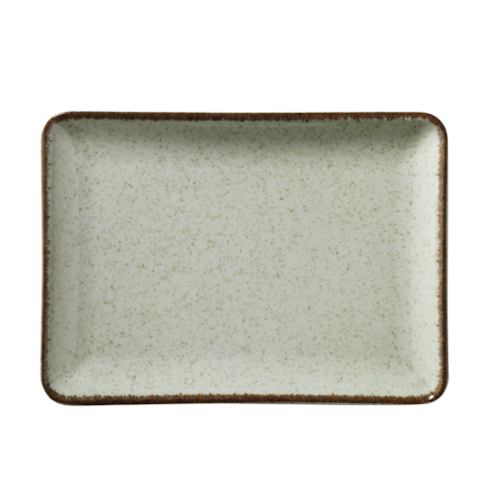 Blocho Pearl Tan Tallrik flat 27X20cm grön