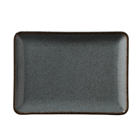 Blocho Pearl Tan Tallrik flat 30X22cm gråblå,