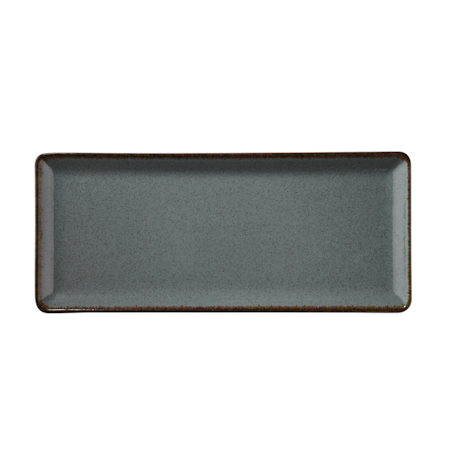 Blocho Pearl Tan Tallrik flat 35X15cm gråblå