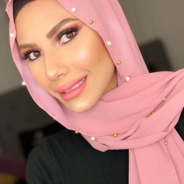 Lyxig Chiffon-hijab med Pärlor