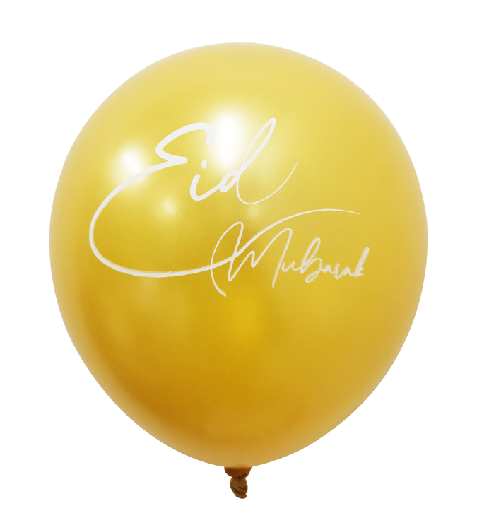 5 Latexballonger med Eid Mubarak-text!