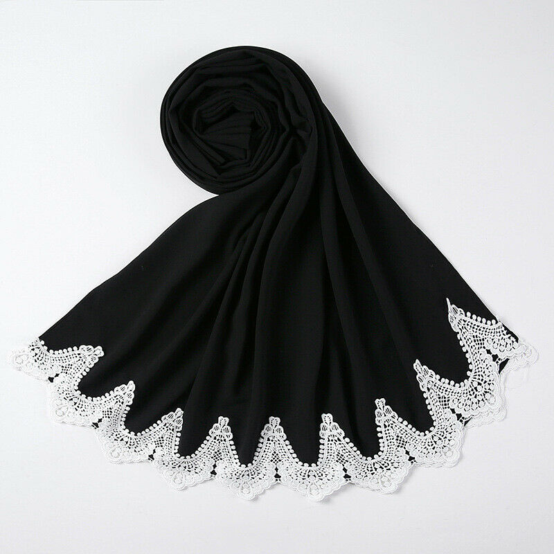 Lyxig Chiffon Spets-Hijab