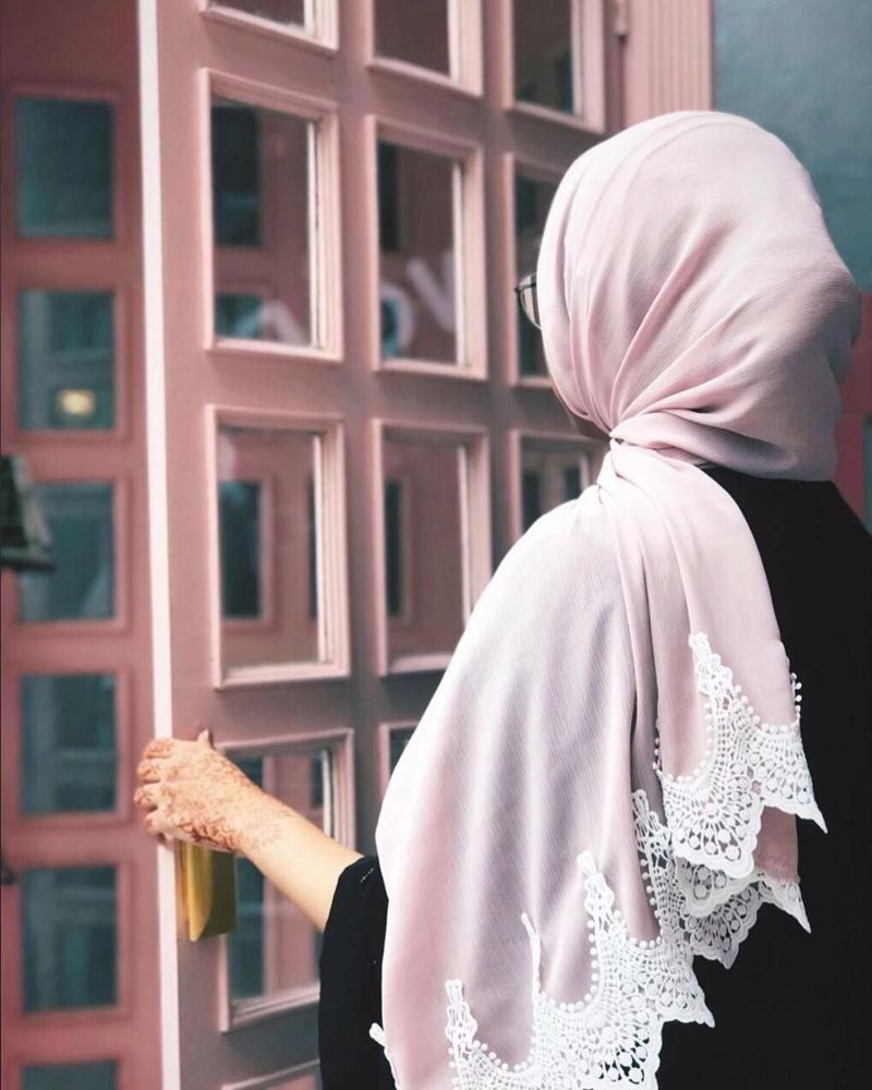 Lyxig Chiffon Spets-Hijab